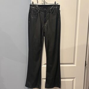 GAP Black faux leather Flare Pants